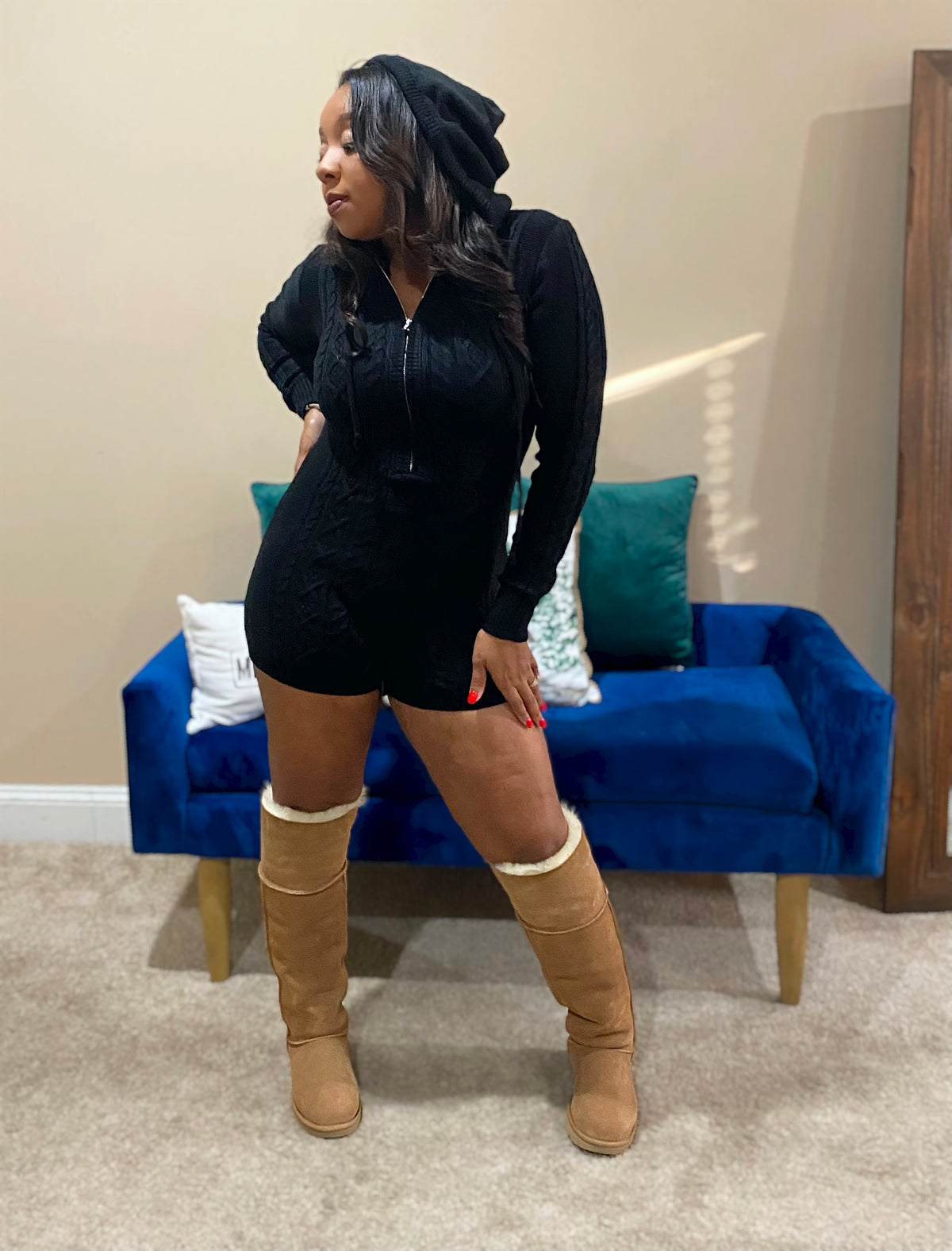 Cozy Romper Black